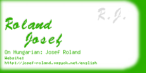 roland josef business card